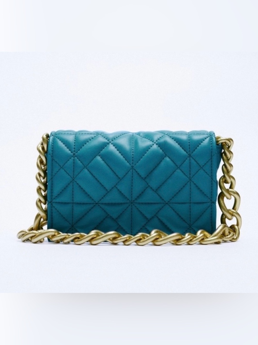 NWT Zara Quilted Bag in Teal